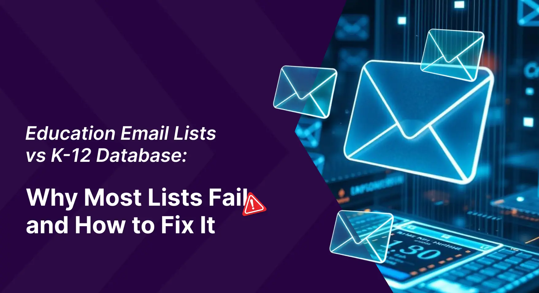 Education Email Lists vs K-12 Database: Why Most Lists Fail and How to Fix It